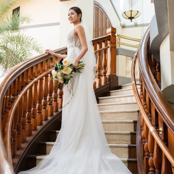 Verandah Bride at Staircase